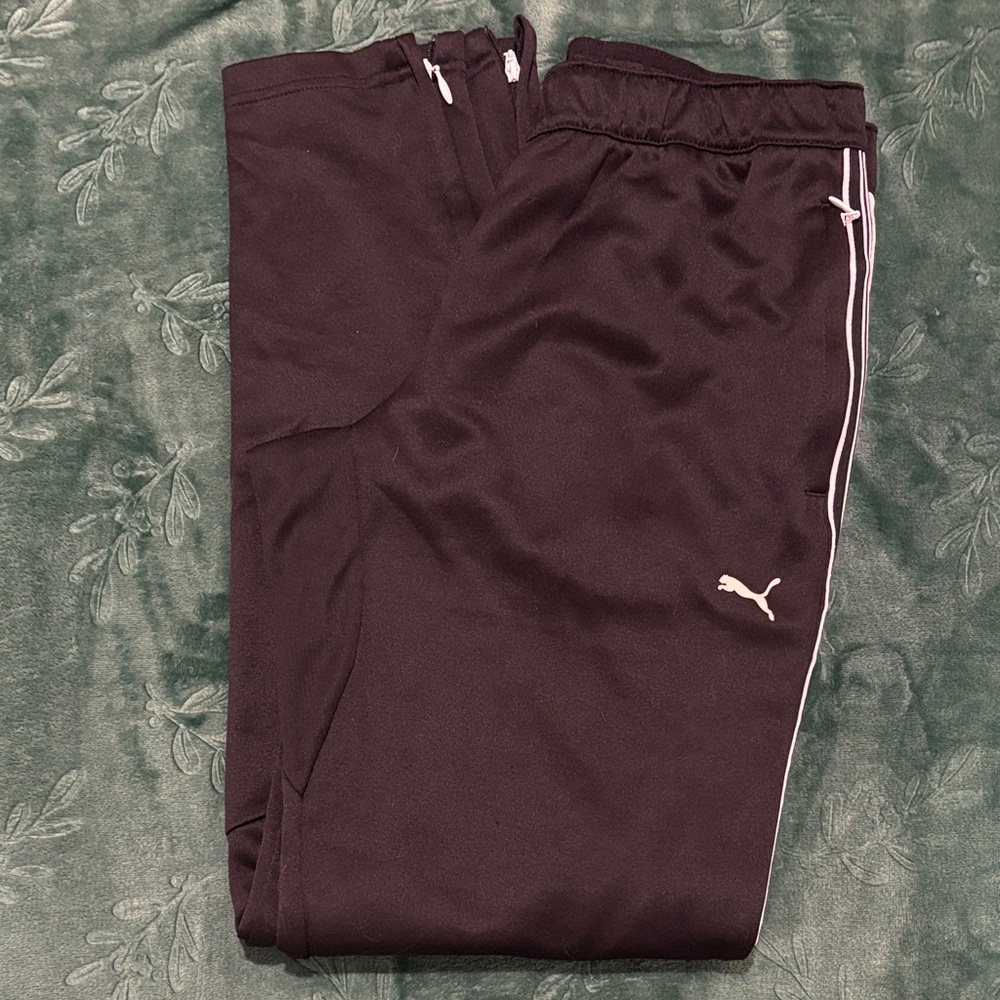 Puma Women's Black Joggers with White Accents